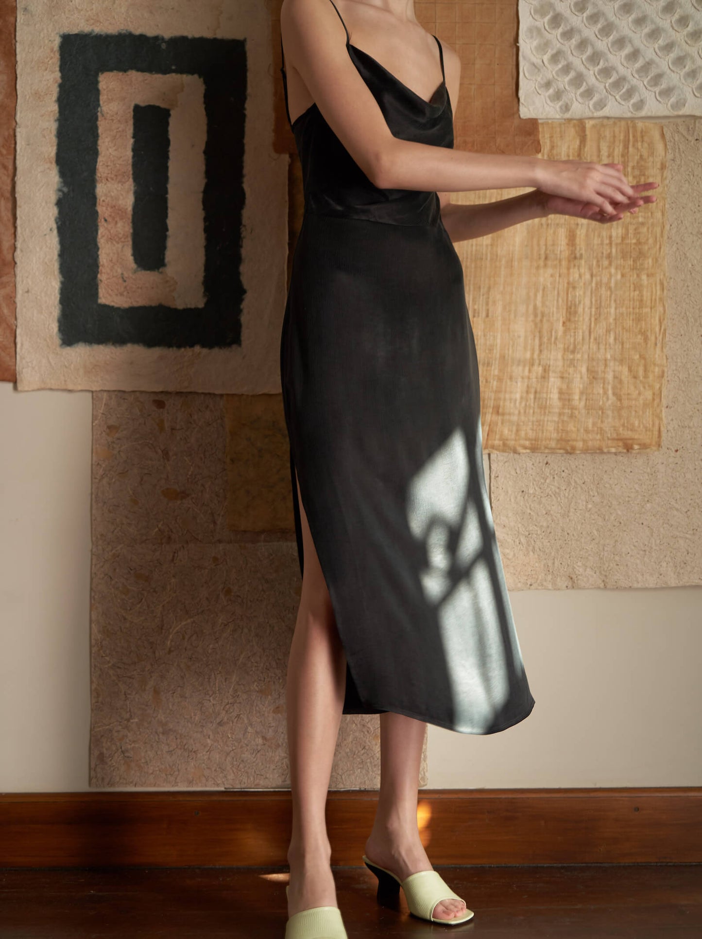 Midi Cowl Neck Dress