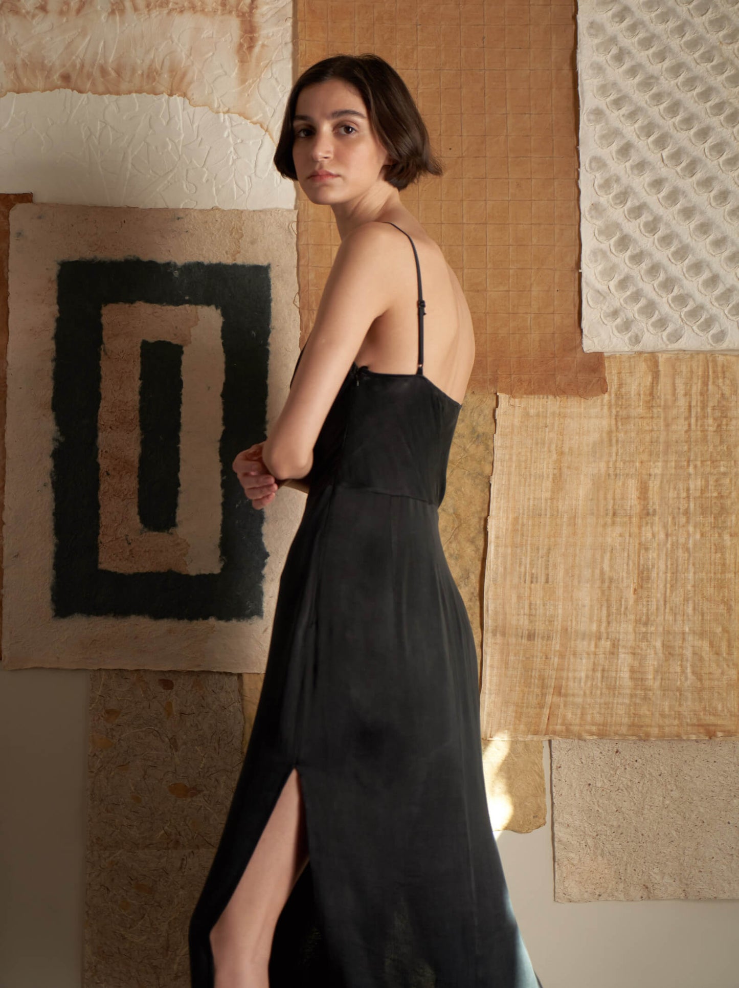 Midi Cowl Neck Dress