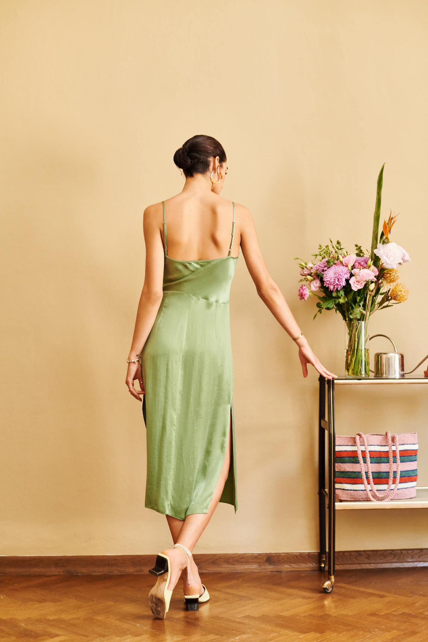 Midi Cowl Neck Dress