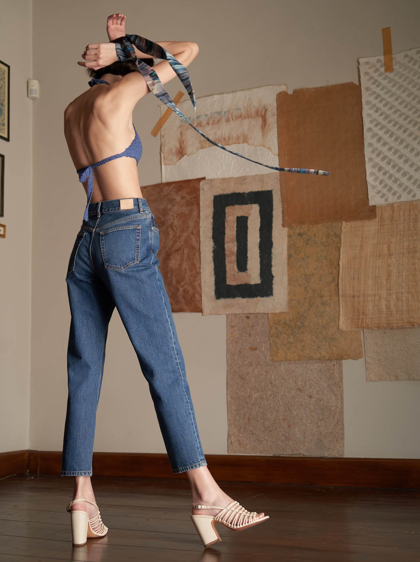 High Waist Rigid Slim Jeans